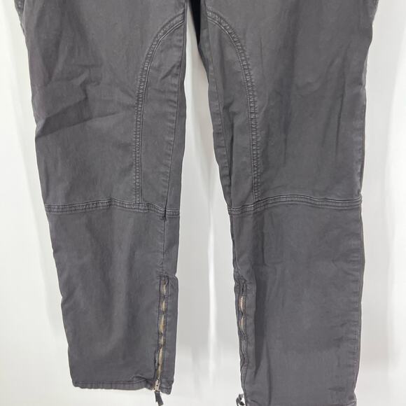 Pilcro by Anthropologie Utility Pants in Washed Black/Gray Ankle Zippers - Picture 4 of 8